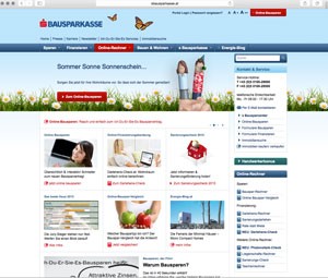 s Bausparkasse (Screenshot www.sbausparkasse.at am 22.7.2015)